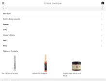 Tablet Screenshot of ericasboutiqueandskincare.com